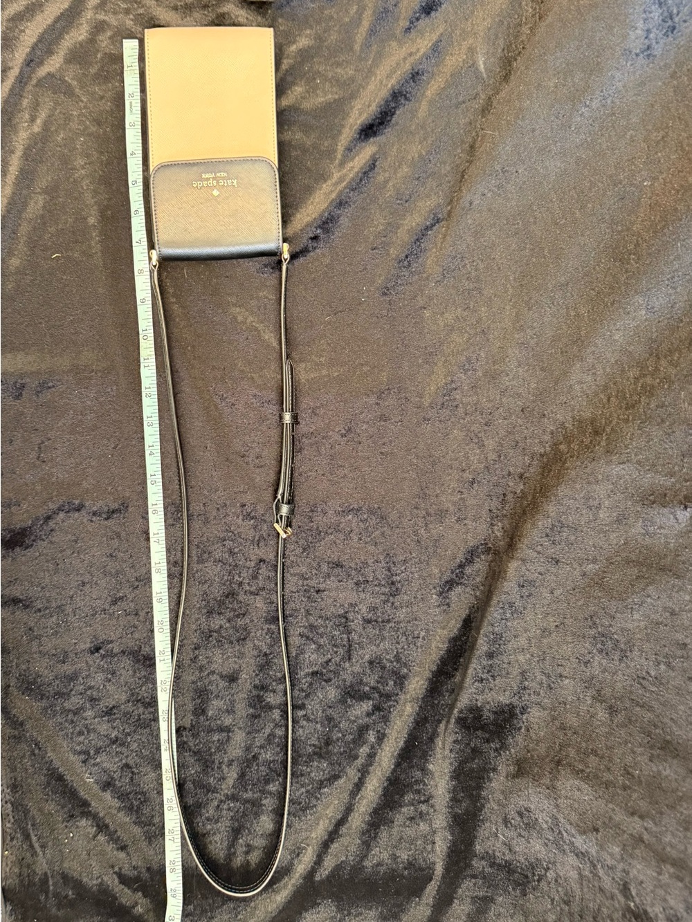 kate spade Black and beige Crossbody Phone Pouch - Picture 7 of 7